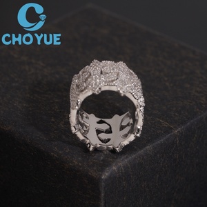Custom Lab Diamond <b>Ring</b> <b>Iced</b> Out Solid Sterling Silver 925 Gold Plated Cross Lad Grown Diamond <b>Ring</b> Hip Hop Jewelry - Product Image 4