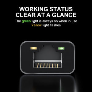 Adaptador de red USB 3,1 tipo C RJ45 Ethernet LAN Thunderbolt 3 Compatible con 1000 Mbps Producto de computadora portátil con cable externo en existencia - Product Image 3