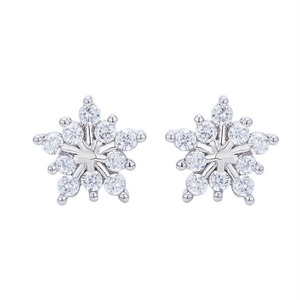 Orecchini a forma di stella con zirconi per donna, graziosi gioielli natalizi alla moda - Product Image 6