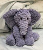 Peluche éléphant ondulé mignon Jelly Cat avec rembourrage en coton PP, tissu super doux, jouet pour enfants et cadeau d'anniversaire