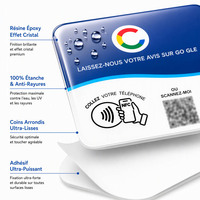 Carte NFC de revue avec code QR, puce NTAG213, bande magnétique 13,56 MHz, Bio PVC personnalisable pour restaurants, hôtels et adhésions