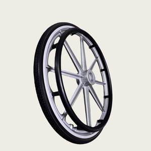 Rueda para Silla de Ruedas Milekai, 24 Pulgadas, Aleación de Aluminio, Neumático Sólido, Soporte de Movilidad Manual - Product Image 4