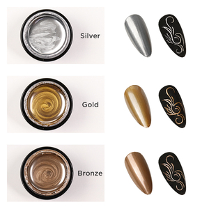 Fournitures d'ongles oem logo personnalisé nail art manucure liner gel peinture marque privée 5ml <span class=keywords><strong>uv</strong></span>/<span class=keywords><strong>lampe</strong></span> à led métal peinture gel vernis - Product Image 4