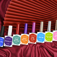 Hanyinails-Gel UV para uñas, sin necesidad de limpiar, capa base, capa superior, capa superior de terciopelo mate, esmalte de uñas en gel de aluminio