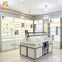 Meubles de présentation de lunettes optiques modernes, armoires de présentation de lunettes personnalisées avec éclairage LED pour centre commercial