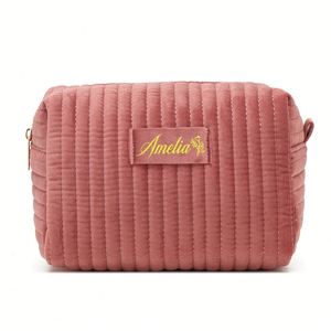 Custom Velvet Cosmetic <b>Bag</b>, Large Capacity, <b>Bridesmaid</b> <b>Gift</b>, Makeup <b>Bag</b> Her, <b>Gift</b> for Bridal Party - Product Image 1