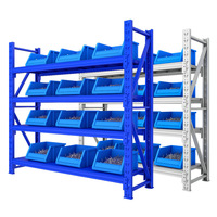Rayonnage industriel en métal et fer pour stockage en entrepôt à usage moyen Supports à palettes en acier à revêtement en poudre durables Unités de présentoir