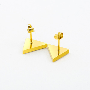 Pendientes con diseño de ojo de Horus egipcio, chapados en oro de 18 quilates, triangulares, geométricos, joyería de moda para mujer - Product Image 2