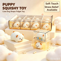 Jouet Squishy Doux en Forme de Chiot Mignon, Anti-Stress et Décompression pour Enfants et Adultes