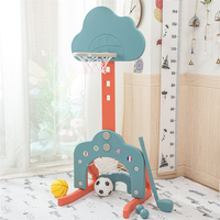 Coperta di Plastica Regolabile Per Bambini Cerchio di Plastica Bordo di Pallacanestro Anello con il Basamento