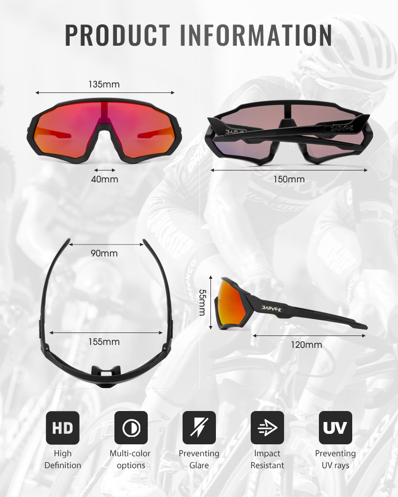 RTS UV400 Cycling Sunglasses Sport Glasses Outdoor Racing TR90 Road Bike Eyewear Anti Glare Polarized Bicycle Sunglasses1 Lens