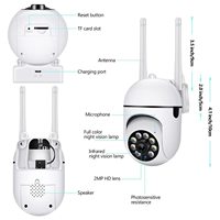 Caméra vidéo intérieure/extérieure A7 Wifi 1080p, caméra de surveillance pour entrepôt, bureau, animaux domestiques, bébé, maison, vision nocturne jour et nuit