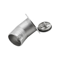 Winibo Nuevo Tapón de Llenado de Combustible para Barco, de Repuesto, sin Llave, con Tornillos, Acero Inoxidable Plateado Pulido Espejo, Cuello Angulado