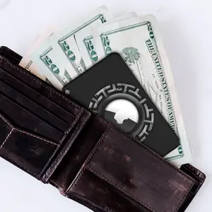 Airtag-funda de cartera delgada para tarjetas, tarjetero Delgado, tamaño de Apple, para tarjetas de crédito, monedero, gran oferta en línea