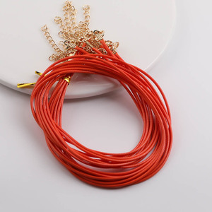 Cordon ciré coréen 1,5 mm, cordon en cuir rond pour la fabrication de colliers, accessoires de bijoux DIY, fermoir mousqueton, chaîne de pendentif 45 cm - Product Image 4