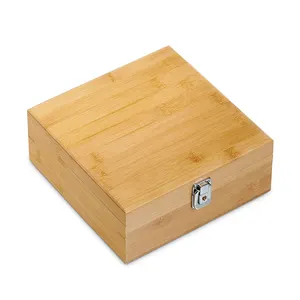 Premium Quality Dovetail Design Discrete Wood stash box with tray