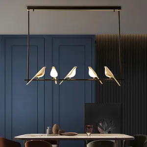 Modern Bedroom Decorative Bird Dining Room Led Ceiling Lamps Pendant Lights Indoor Lighting Interior Lighting 12 Aluminum Golden