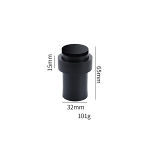 Tope de puerta de cabeza de goma de acero inoxidable anticolisión moderno duradero sin perforación BEEMIN cilíndrico montado en la pared BEEMIN - Product Image 6