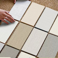 Panneau mural en tissu de charbon de bambou imperméable, panneau WPC pour intérieur, installation facile, panneau de décoration pour la maison