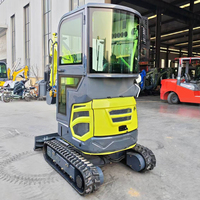 Mini-excavatrice compacte à queue zéro, facile à utiliser, 1,8 tonne, pour travaux municipaux, hydraulique, pour jardinage et foresterie