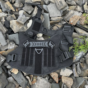 Tali sabuk pengaman anjing, Harness kerja gradien taktis Pitbull ECO jenis besar dengan pegangan tali sabuk desain khusus dan Logo - Product Image 1