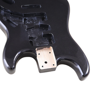 Ligeramente defectuoso metálico negro doble roca Álamo Material guitarra eléctrica cuerpo accesorios instrumentales instrumentos musicales - Product Image 4