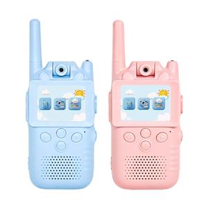 Walkie Talkie con Video para Niños, Pantalla de 2.0 Pulgadas, Cámara Giratoria, Almacenamiento de Fotos, Linterna, <span class=keywords><strong>Sin</strong></span> Red, <span class=keywords><strong>Intercomunicador</strong></span> Visual en Tiempo Real - Product Image 1