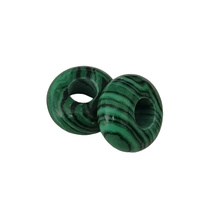 Excellente qualité pierre précieuse naturelle grand trou Malachite pierre perles dames conceptions bijoux 12x5mm perles pour la vente en gros