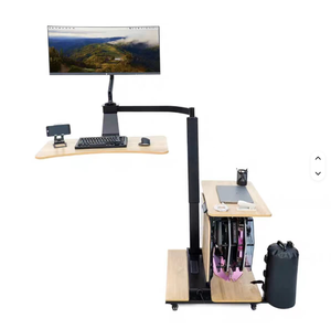 Mesa Elevadora Eléctrica Multifuncional, Soporte para Dispositivos de Visualización, Juego de Escritorio y Silla para Computadora, Pata de Mesa Elevadora para el Hogar - Product Image 1