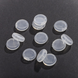 Coussinets d'oreille en spirale souples en résine plastique, accessoires ronds pour boucles d'oreilles, pour soulager la douleur et offrir une protection antidérapante - Product Image 1