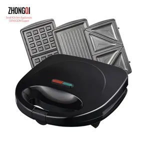 ZhongQI 싼 All In One 슬라이스 판 Stainless Steel 샌드위치 토스터 샌드위치 메이커/