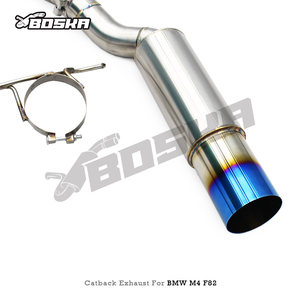 ท่อไอเสียกลางแบบกำหนดความยาวได้เองสำหรับ BMW M3/M4 F80/F82/F83 3.0T ปี 2015-2017 ยี่ห้อ Boska ผลิตจากสแตนเลส พร้อมท่อ Z ขนาด 63 มม./70 มม. - Product Image 6