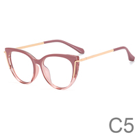 Nuevas gafas de ordenador, gafas de Color para mujer, montura óptica TR90, Ojo de gato, gafas antiluz azul para miopía, lentes