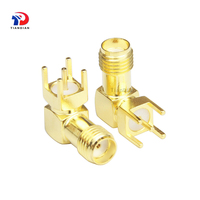 Conector RF al por mayor cobre puro cabeza Q9 soldadura PCB de alta frecuencia conector SMA-macho