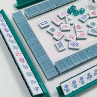 Stock US, Tuiles de Mahjong de Noël, Tuiles de Mahjong Américaines, Mahjong Papillon Gris, Ensemble de Mahjong Moderne, Tuiles Multicouches, Fête Familiale