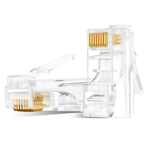 Network Modular Plug Cat5 Cat5e Cat6 Utp 8p8c Rj 45 Plugs Unshielded Pass Through <strong>RJ45</strong> <strong>Connector</strong> - Product Image 1