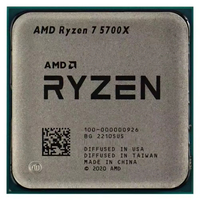 Processeur AMD Ryzen 7 5700X Tray pour ordinateur de bureau, CPU R7 5700X, 3,4 GHz, 65 W, 32 Mo, 8 cœurs