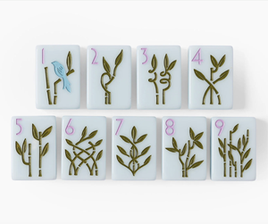 Collection Mahjong Bleu Doux de Luxe Moderne AERIN - Tuiles de Mahjong Américaines en Acrylique - Jeu Personnalisé en Gros - Product Image 3