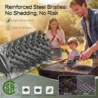 Brosse de nettoyage électrique Drayvorx pour barbecue, couple élevé, 3 modes de vitesse, couple max. 20 kg, sûre pour fonte et acier inoxydable, Type-C