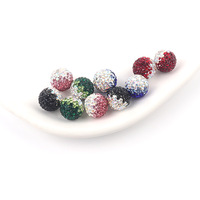 Haute qualité 16mm dégradé couleur polymère argile strass perle pour collier à faire soi-même Bracelet accessoires céramique argile porcelaine perles