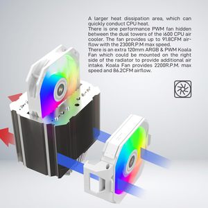 For ALSEYE Infinity I600 ARGB <strong>CPU</strong> <strong>Cooler</strong> 2025 <strong>New</strong> Arrival Special 120mm <strong>Fan</strong> Compatible Intel LGA1700 for AMD for <strong>Computer</strong> Cases - Product Image 4