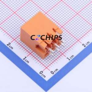 KF2EDGEVC-3.5-2*3P Plug-in Terminal Block Through hole,P=3.5mm Connector Board-to-Board / Socket - Closed 2x3P 3.5mm Orange - Product Image 2