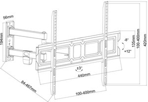Focusmount cho 60 inch vesa400x400 xoay 180 độ LCD <span class=keywords><strong>LED</strong></span> <span class=keywords><strong>TV</strong></span> nghiêng góc điều chỉnh chuyển động đầy đủ <span class=keywords><strong>TV</strong></span> Wall Mount <span class=keywords><strong>Bracket</strong></span> - Product Image 5