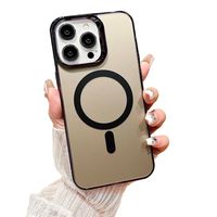 Coque de téléphone magnétique IMD couleur électroplaquée avec grande découpe compatible iPhone 16 Pro Max 15 14 13 – Dropshipping disponible