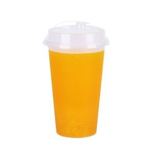 24Oz 32 Oz Premium Pp <b>Plastic</b> Disposable 90Mm Hard Injection Smoothie/Milktea/Bubble Tea <b>Cups</b> With Lids for Parties - Product Image 2