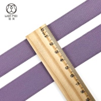 Sangle de soutien-gorge élastique en nylon doux et pelucheux, imperméable, violet clair, 20 mm 25 mm, avec logo personnalisé imprimé, vente en gros d'usine
