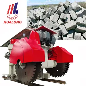 HUALONG पत्थर मशीनरी बहु-ब्लेड ब्लॉक कटर क्षैतिज और ऊर्ध्वाधर ईंट काटने की मशीन पर बलुआ पत्थर खदान HKSS-1400