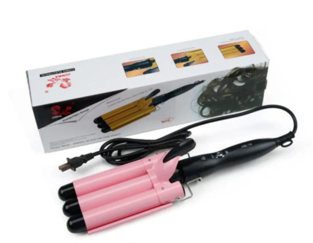 2021 Private Label 3 Barrel Curling Iron Air Hair Curler Roller Wand Curling Wand