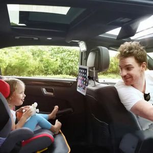 Support de <span class=keywords><strong>tablette</strong></span> et de téléphone portable pour siège arrière de voiture à rotation 360°, support extensible à clip, support de téléphone portable télescopique - Product Image 3