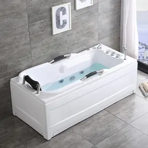廉价智能浸泡浴缸2人亚克力转角独立式浴缸漩涡按摩